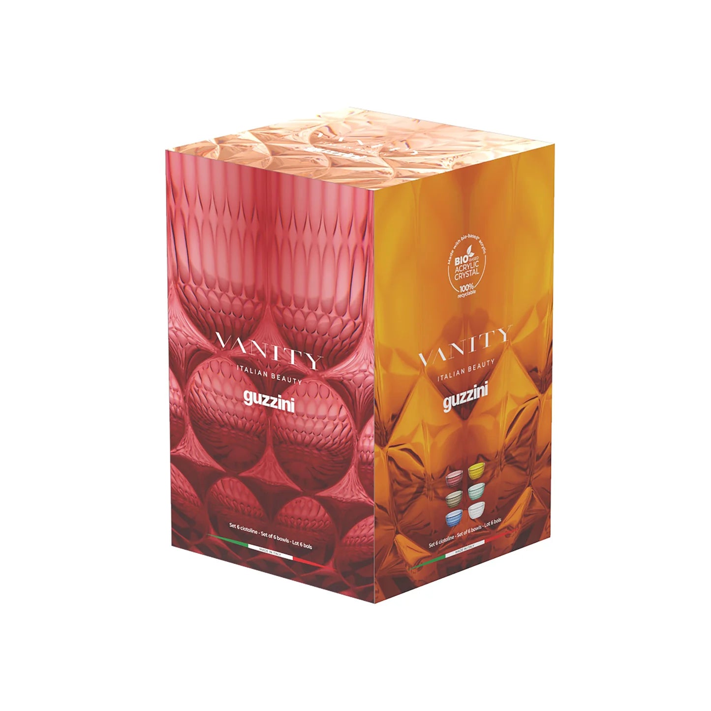 'VANITY' Set of 6 serving cups 12 cm.