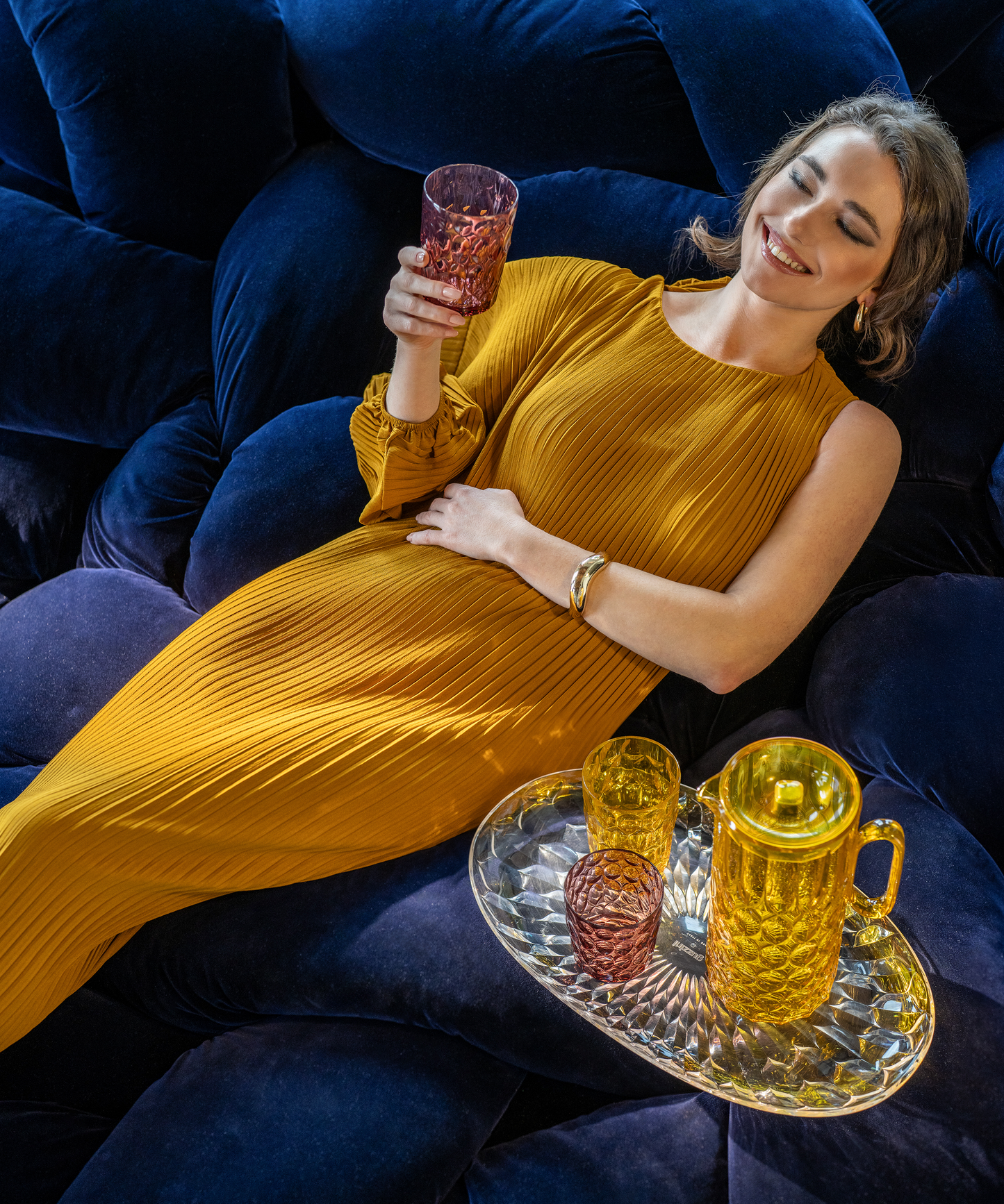 'VANITY' Pitcher & Lid Saffron Yellow