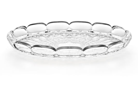 'VANITY' Large Round Tray Clear