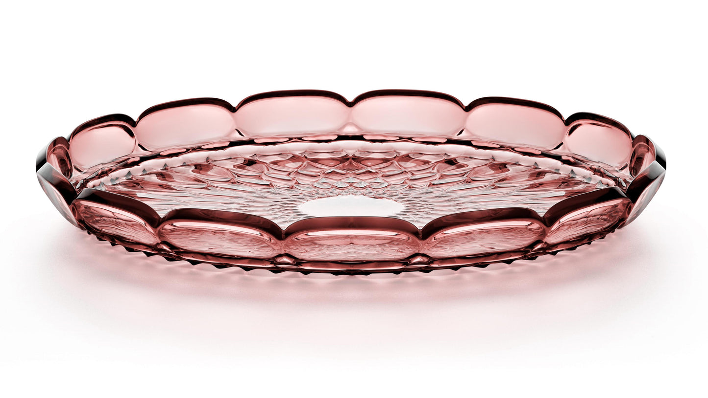 'VANITY' Large Round Tray Mauve