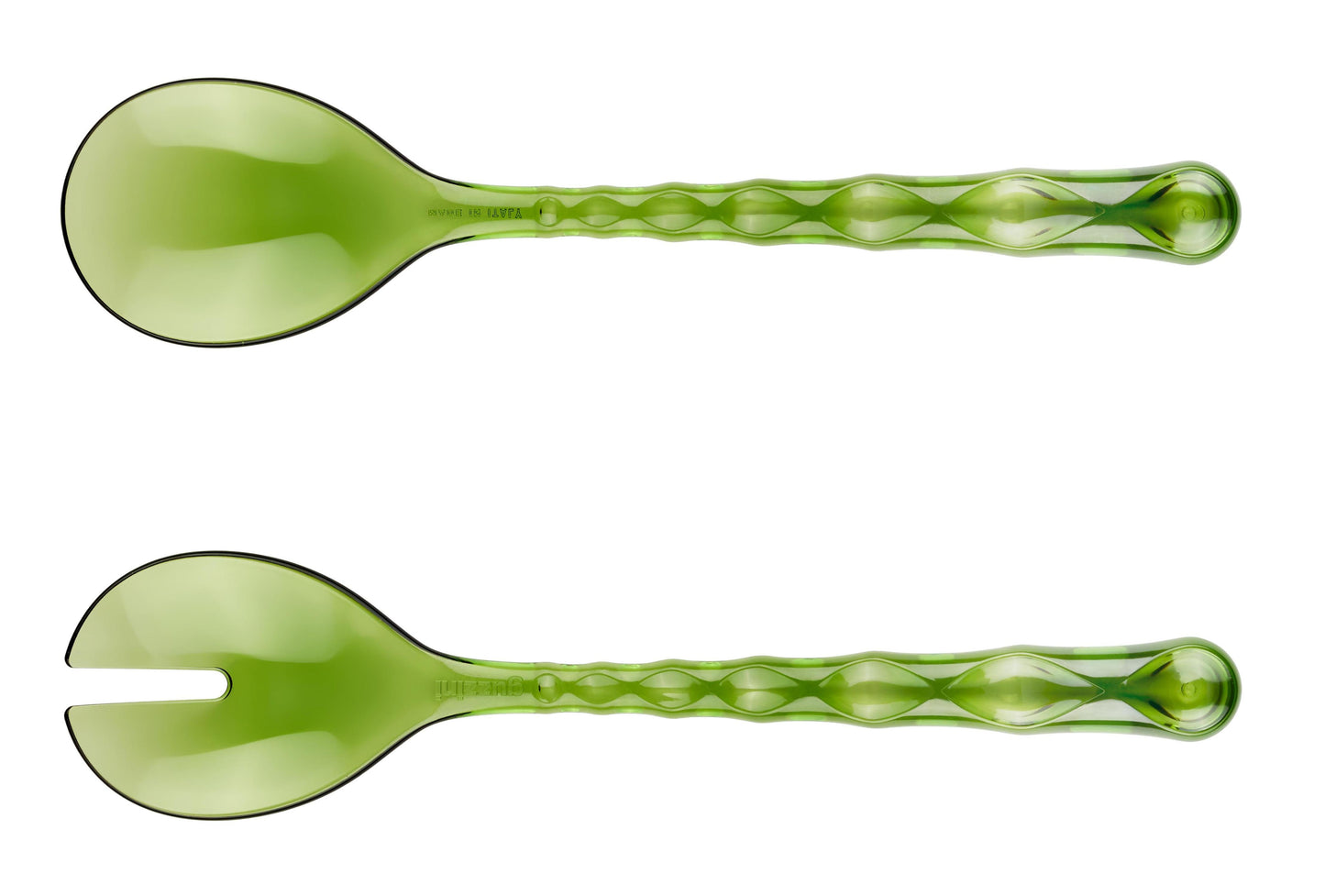 "VANITY" Salad Servers Water Lily Green