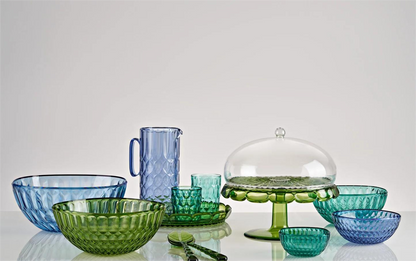 'VANITY' Cake Stand & Dome Water Lily Green