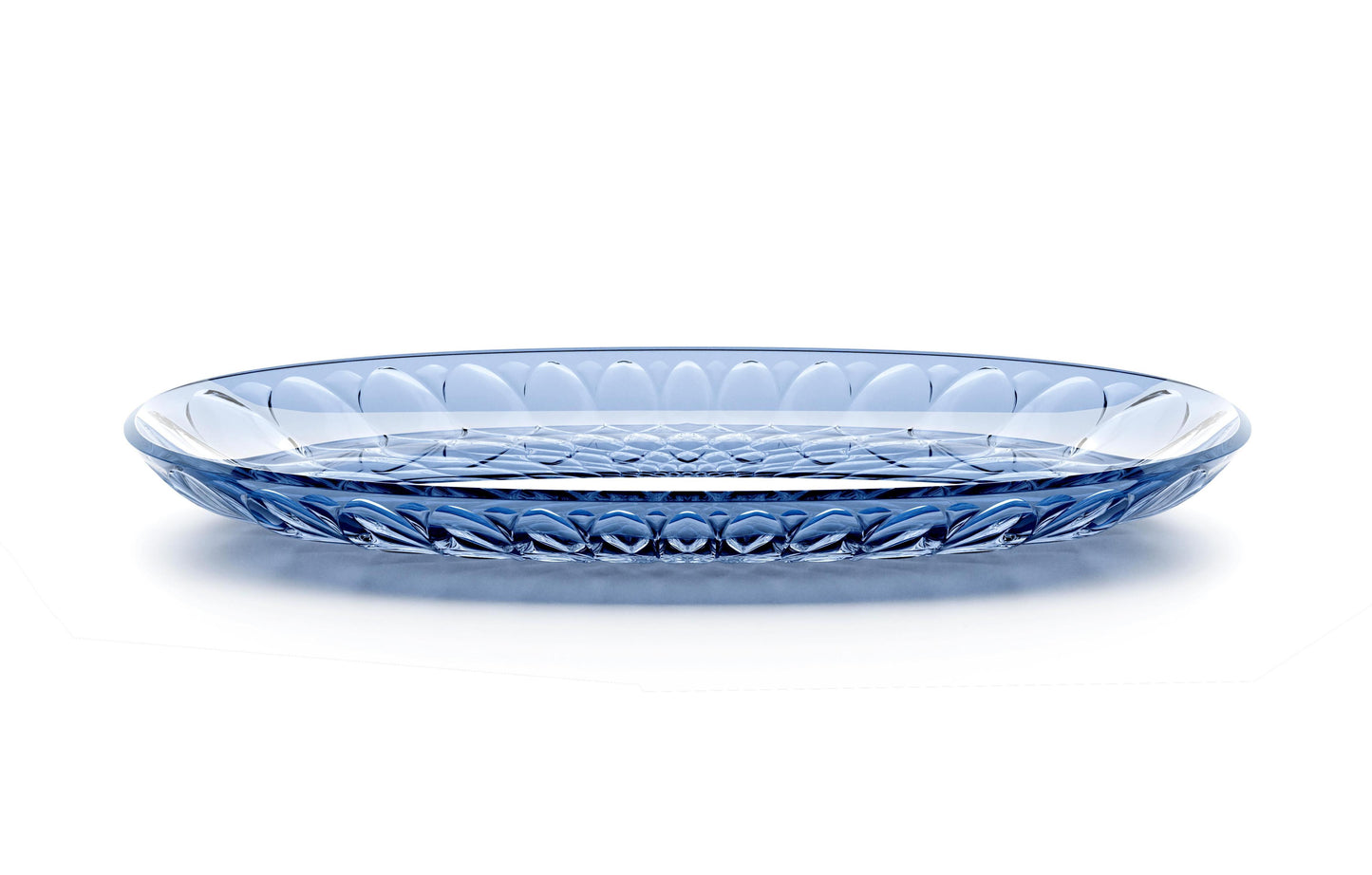 'VANITY' Small Oval Serving Tray Denim Blue