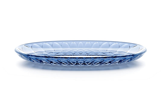'VANITY' Small Oval Serving Tray Denim Blue