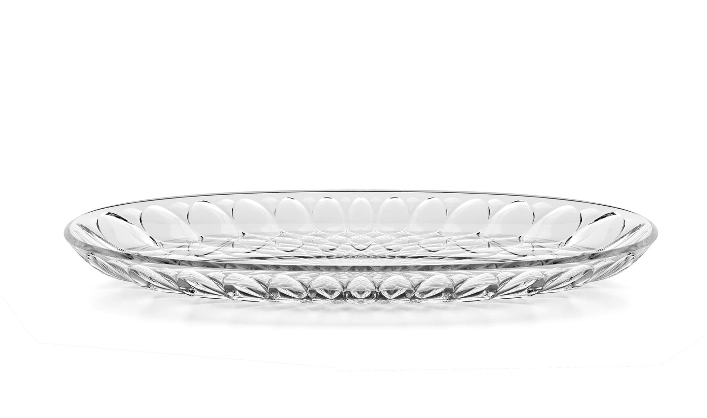 'VANITY' Small Oval Serving Tray Clear