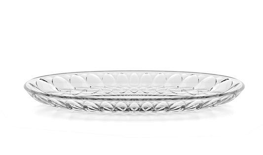 'VANITY' Small Oval Serving Tray Clear
