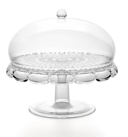 'VANITY' Cake Stand & Dome Clear