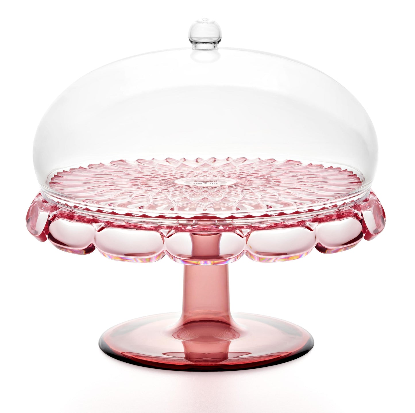 'VANITY' Cake Stand & Dome Flamingo Pink