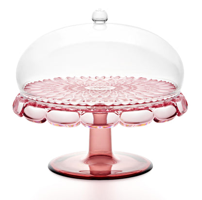 'VANITY' Cake Stand & Dome Flamingo Pink