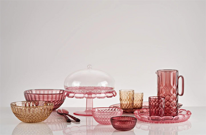 'VANITY' Cake Stand & Dome Flamingo Pink