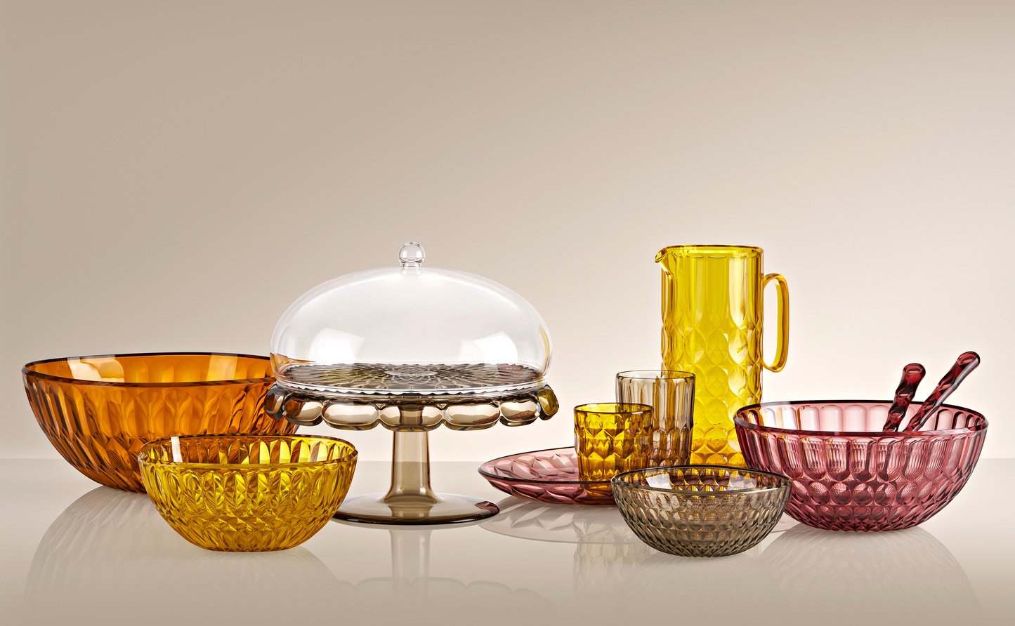 'VANITY' Salad Servers Mauve