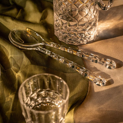 'VANITY' Salad Servers Clear