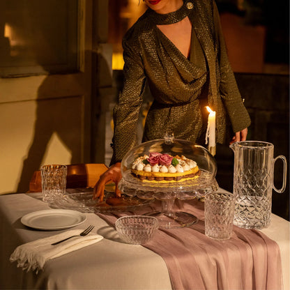 'VANITY' Cake Stand & Dome Clear
