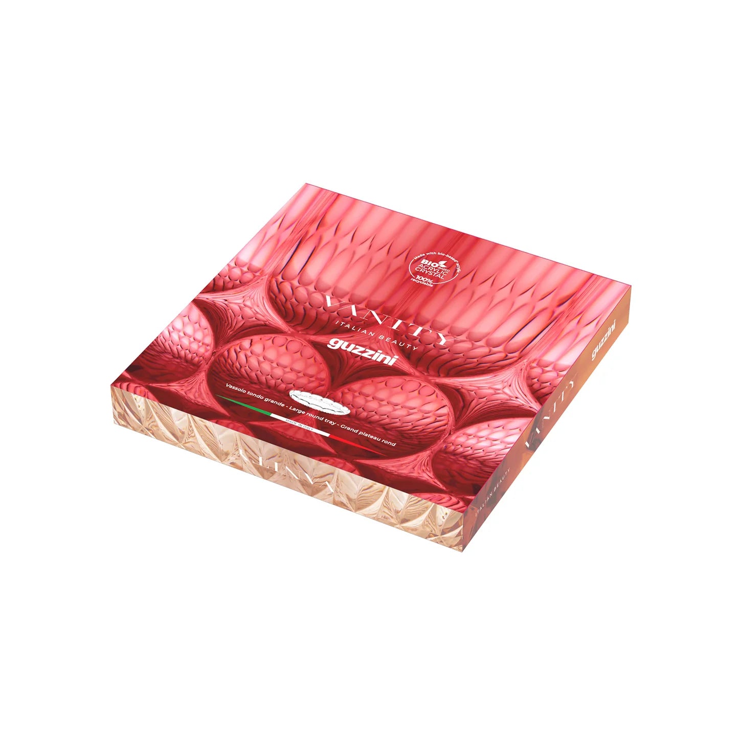 'VANITY' Large Round Tray Mauve