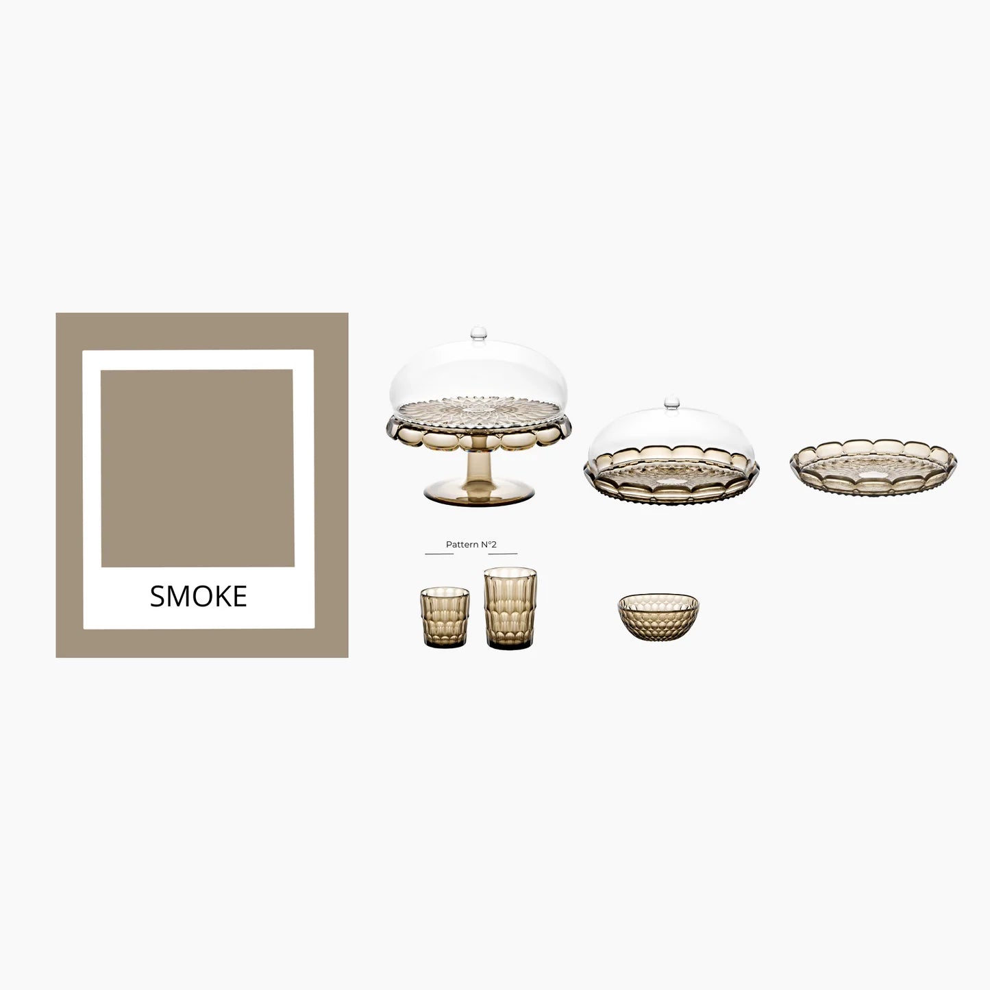 'VANITY' Cake Stand & Dome Smoke