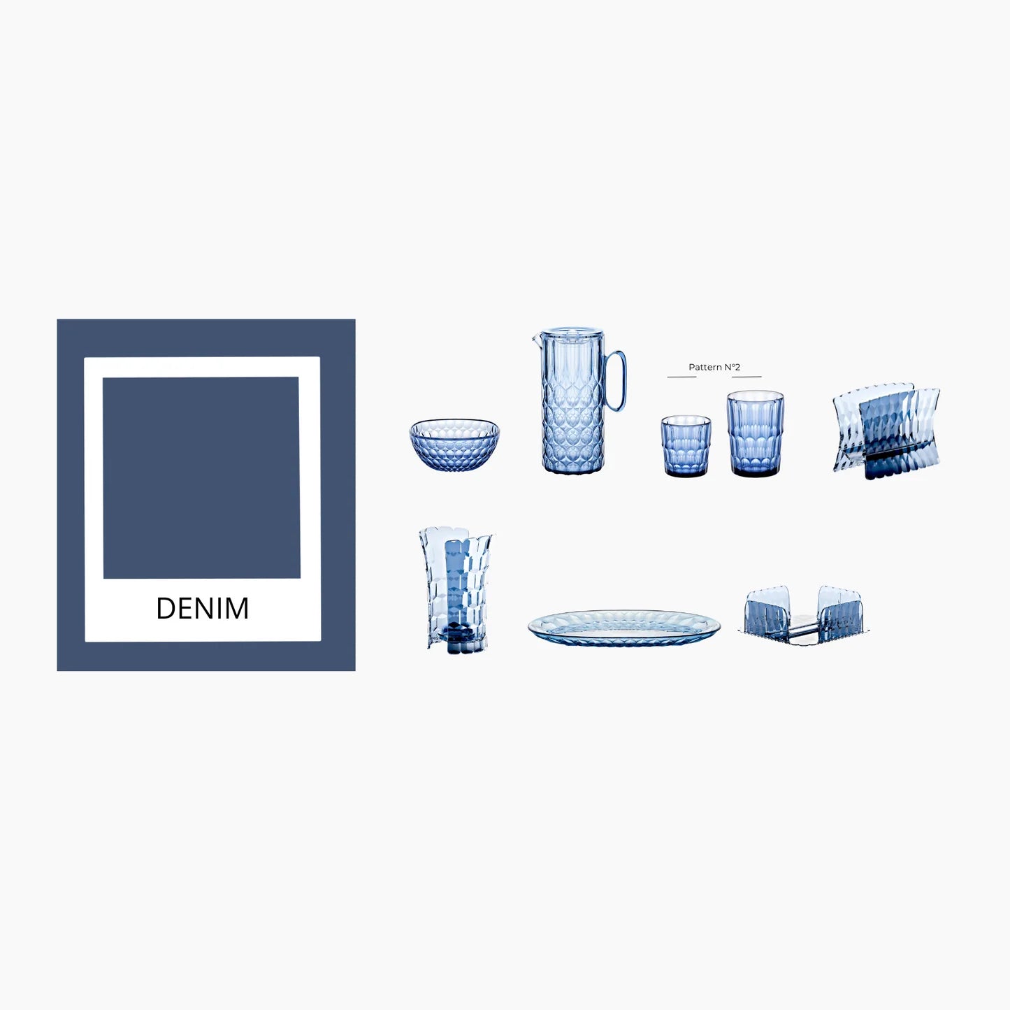 'VANITY' Horizontal Napkin Holder Denim Blue