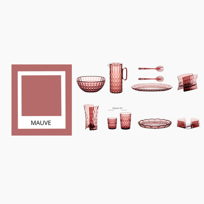 'VANITY' Large Round Tray Mauve