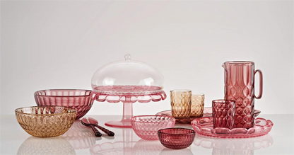 'VANITY' Large Round Tray Mauve