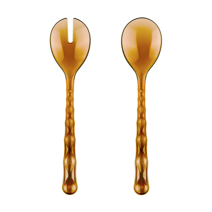 'VANITY' Salad Servers Caramel