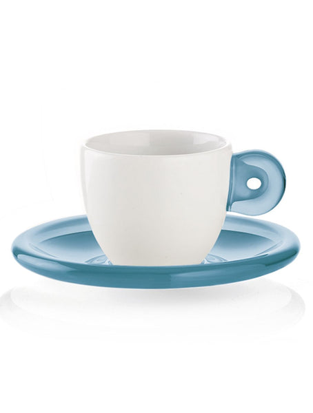 Set of 2 espresso cups with saucers Gocce