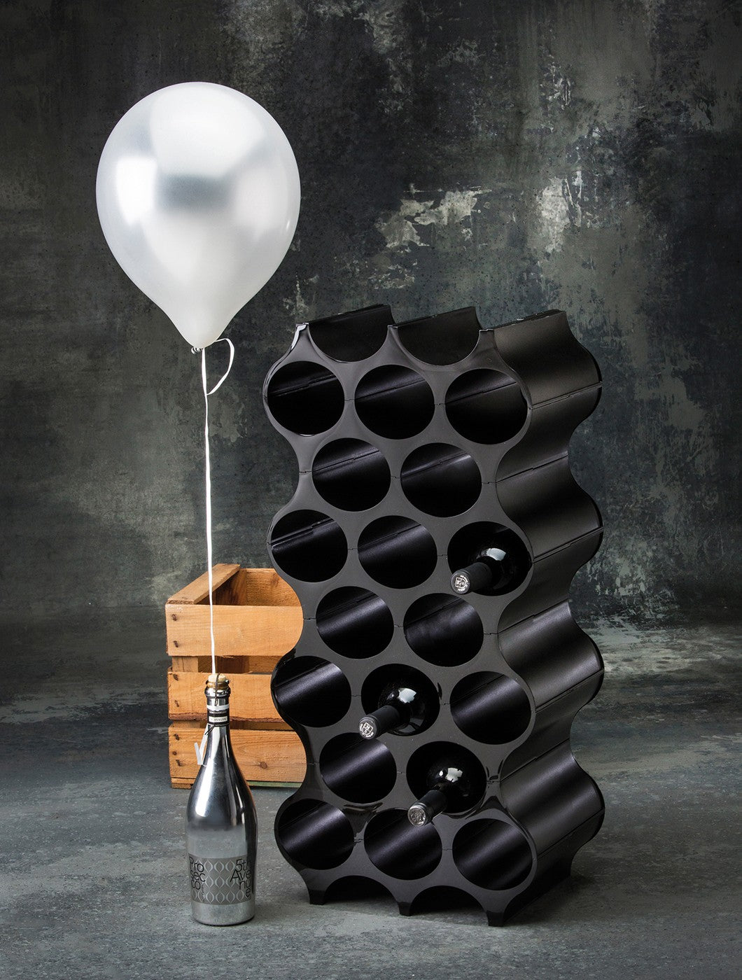 bottle rack SET UP by KOZIOL (solid mint)