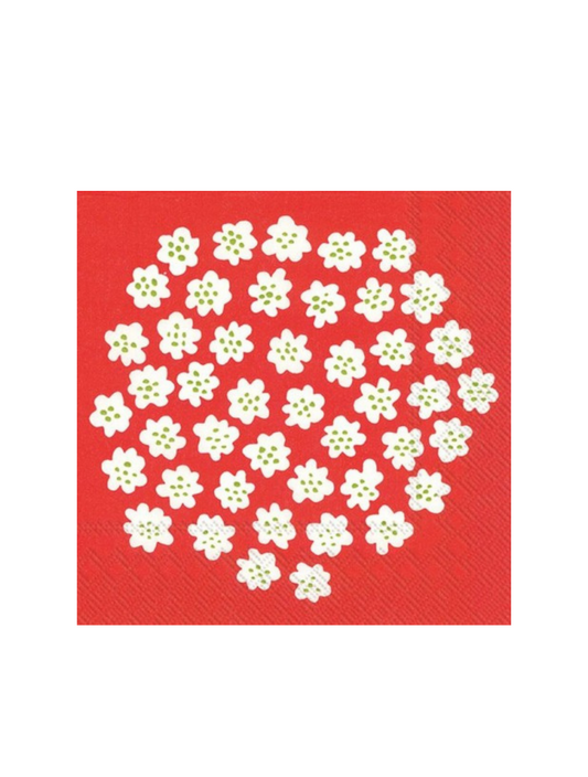 lunch paper napkin Marimekko Puketti (Red)